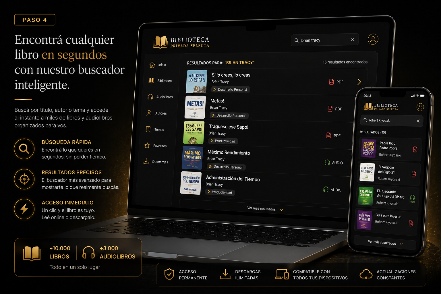Buscador inteligente de libros y audiolibros