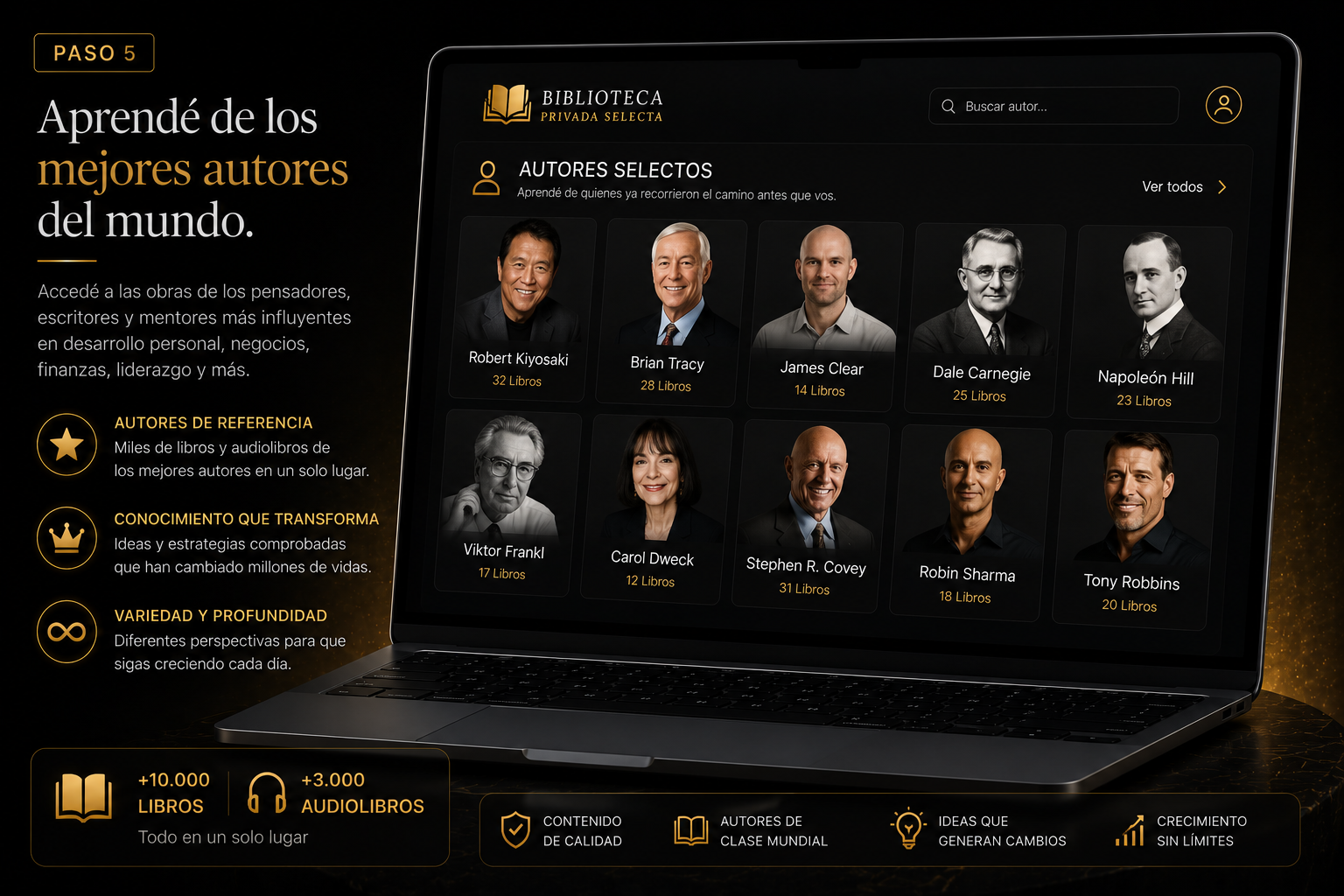 Autores selectos disponibles en la biblioteca